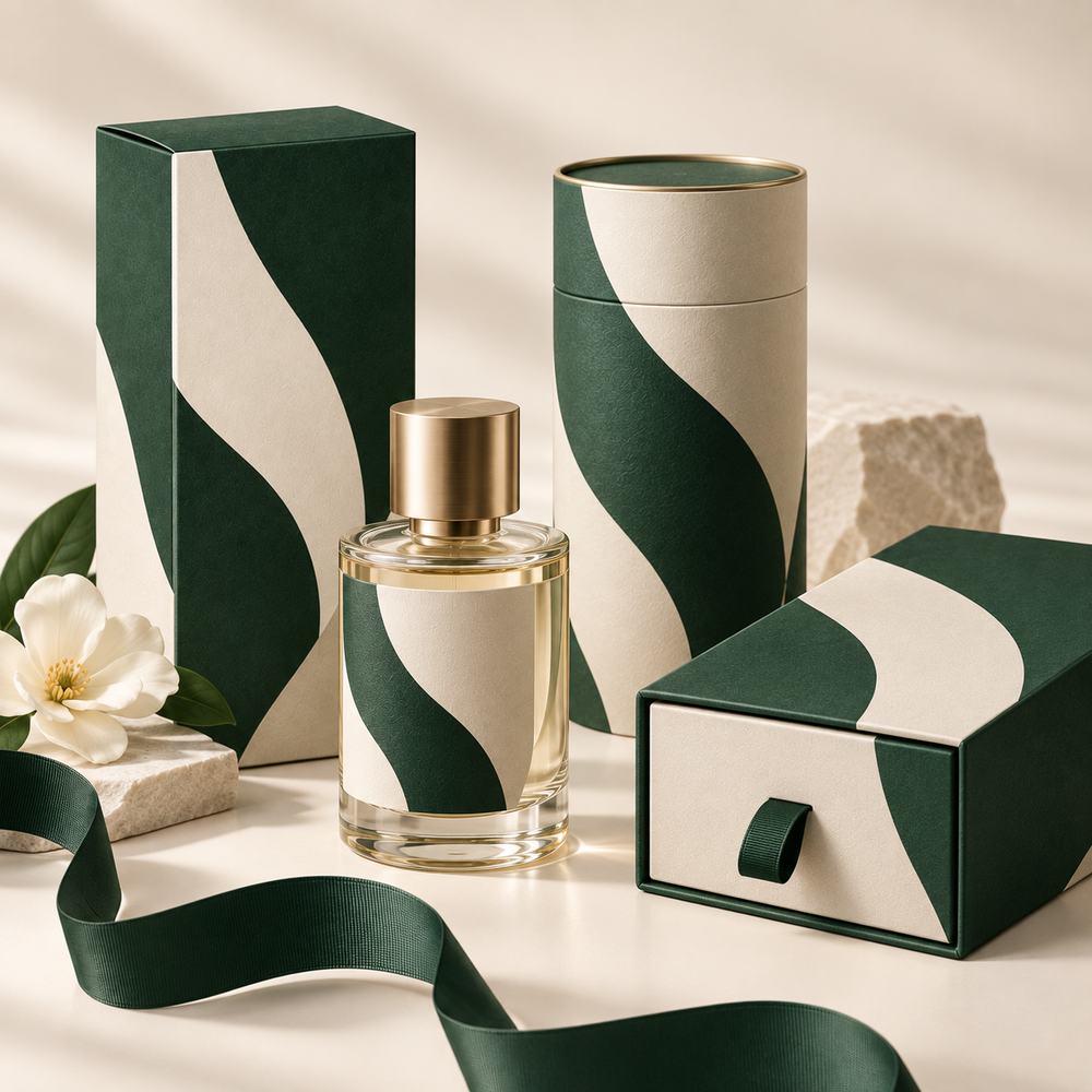 Perfume packaging by Green Pack Creations