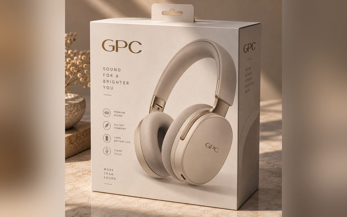 Electronics packaging: a printed carton for over-ear headphones